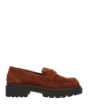Ovyè Ovyé Woman Loafers Brown Size 8 Leather