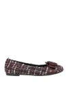 Ovyè Ovyé Woman Loafers Burgundy Size 10 Textile Fibers In Red