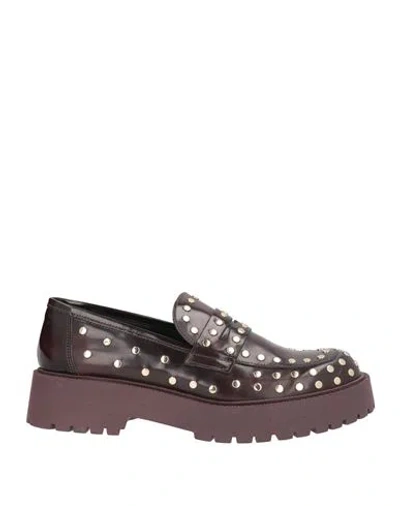 Ovyè Ovyé Woman Loafers Burgundy Size 8 Leather In Multi