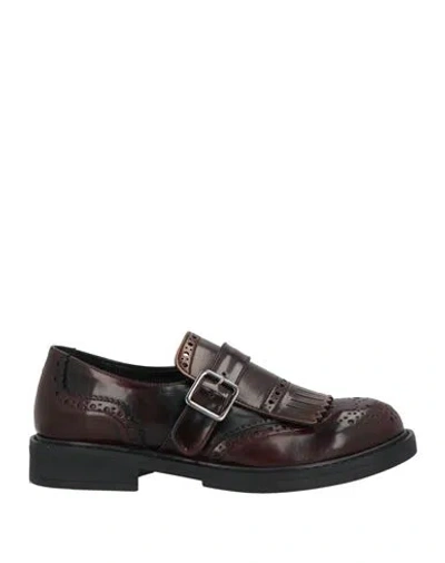 Ovyè Ovyé Woman Loafers Burgundy Size 8 Textile Fibers