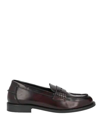Ovyè Ovyé Woman Loafers Burgundy Size 9 Leather In Black