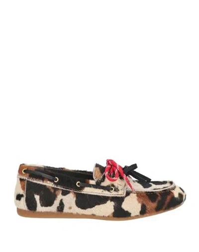 Ovyè Ovyé Woman Loafers Cream Size 7 Leather In White