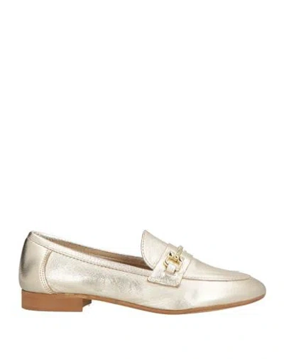 Ovyè Ovyé Woman Loafers Platinum Size 8 Leather In Grey