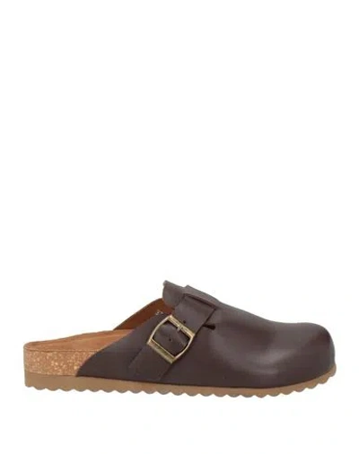 Ovyè Ovyé Woman Mules & Clogs Chocolate Brown Size 8 Calfskin