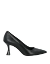 Ovyè Ovyé Woman Pumps Black Size 10 Leather In Black