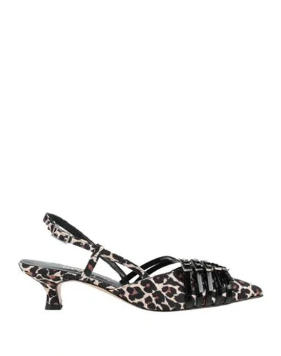 Ovyè Ovyé Woman Pumps Black Size 8 Textile Fibers, Synthetisches Material