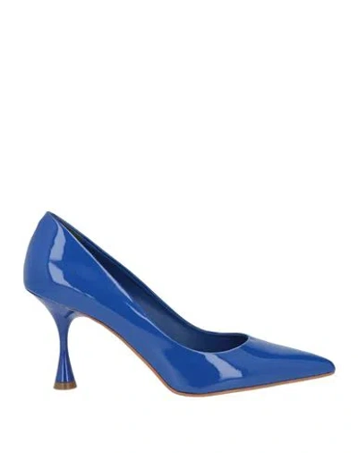Ovyè Ovyé Woman Pumps Blue Size 7 Leather