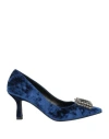 Ovyè Ovyé Woman Pumps Blue Size 8 Textile Fibers