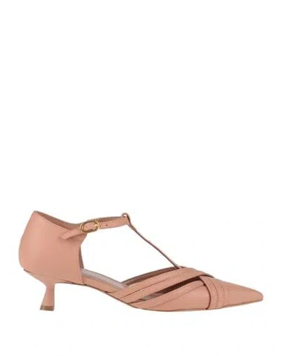 Ovyè Ovyé Woman Pumps Blush Size 7 Leather In Pink