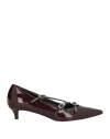 Ovyè Ovyé Woman Pumps Burgundy Size 7 Textile Fibers