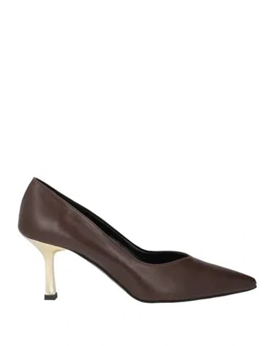 Ovyè Ovyé Woman Pumps Chocolate Brown Size 9 Leather