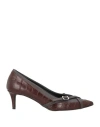Ovyè Ovyé Woman Pumps Dark Brown Size 7 Textile Fibers In Brown