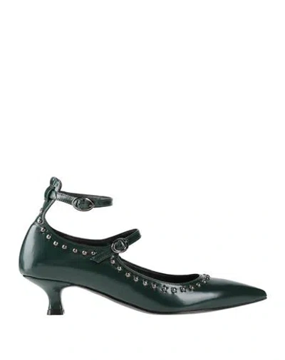 Ovyè Ovyé Woman Pumps Dark Green Size 7 Leather