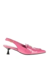 Ovyè Ovyé Woman Pumps Fuchsia Size 8 Leather In Pink