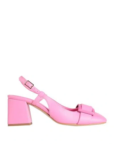 Ovyè Ovyé Woman Pumps Fuchsia Size 8 Textile Fibers In Pink