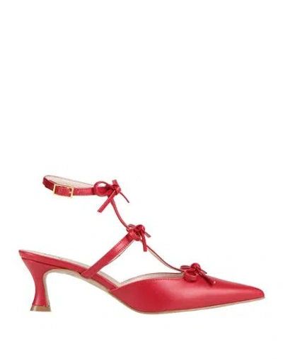 Ovyè Ovyé Woman Pumps Red Size 8 Synthetic Material In Multi