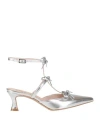 Ovyè Ovyé Woman Pumps Silver Size 7 Textile Fibers In Silver