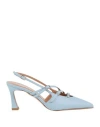 Ovyè Ovyé Woman Pumps Sky Blue Size 8 Leather