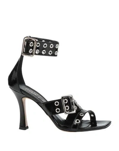 Ovyè Ovyé Woman Sandals Black Size 7 Synthetisches Material