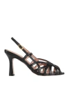 Ovyè Ovyé Woman Sandals Black Size 8 Leather In Black