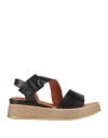 Ovyè Ovyé Woman Sandals Black Size 8 Leather In Black