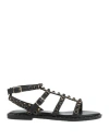 Ovyè Ovyé Woman Sandals Black Size 8 Leather In Black