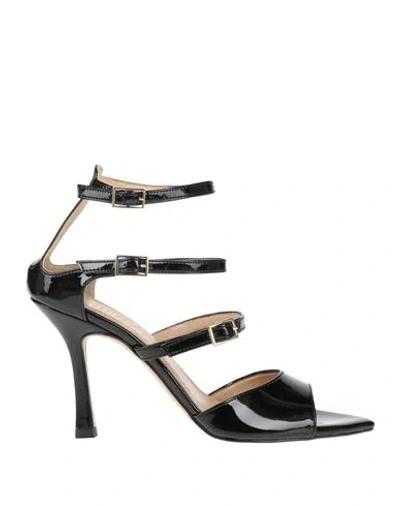 Ovyè Ovyé Woman Sandals Black Size 8 Synthetisches Material