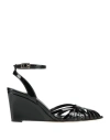 Ovyè Ovyé Woman Sandals Black Size 8 Textile Fibers
