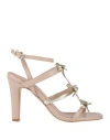 Ovyè Ovyé Woman Sandals Blush Size 8 Textile Fibers In Pink