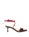 Ovyè Ovyé Woman Sandals Dark Brown Size 8 Leather In Brown