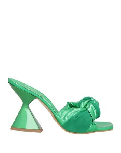 Ovyè Ovyé Woman Sandals Emerald Green Size 8 Textile Fibers