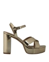 Ovyè Ovyé Woman Sandals Gold Size 8 Textile Fibers In Gold