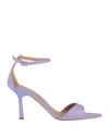 Ovyè Ovyé Woman Sandals Lilac Size 8 Leather In Purple