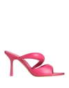 Ovyè Ovyé Woman Sandals Magenta Size 9 Calfskin In Pink
