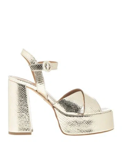 Ovyè Ovyé Woman Sandals Platinum Size 8 Textile Fibers In Grey