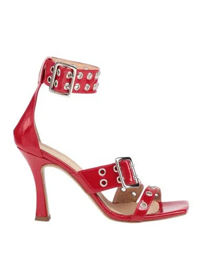 Ovyè Ovyé Woman Sandals Red Size 8 Synthetisches Material