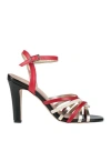 Ovyè Ovyé Woman Sandals Red Size 8 Textile Fibers In Red