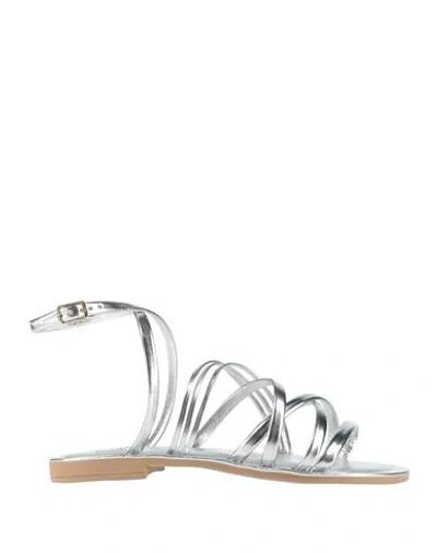 Ovyè Ovyé Woman Sandals Silver Size 8 Leather
