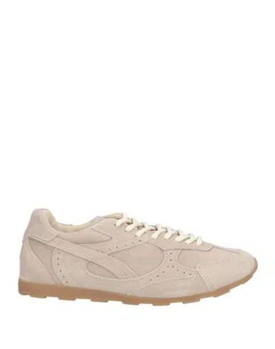 Ovyè Ovyé Woman Sneakers Beige Size 8 Leather In Pattern
