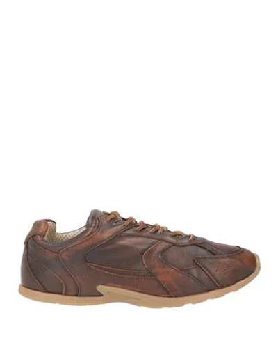 Ovyè Ovyé Woman Sneakers Brown Size 8 Leather In Multi
