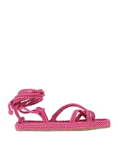 Ovyè Ovyé Woman Espadrilles Fuchsia Size 7 Textile Fibers In Pink