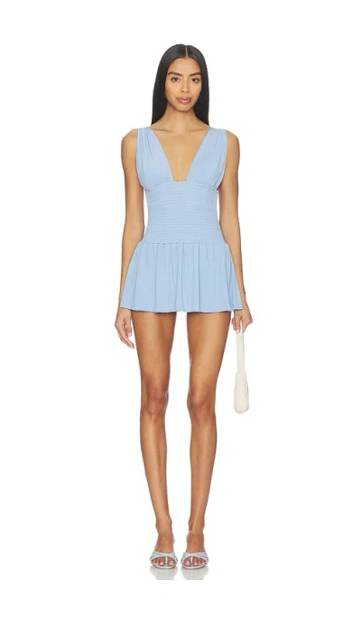 Ow Collection Alba Mini Dress In Blue