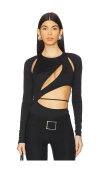 Ow Collection Women's Astral Cut Out Bodysuit - Black In Black