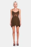 Ow Collection Cassandra Mini Dress In Green