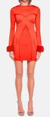 Ow Collection Ciara Mini Dress In Red
