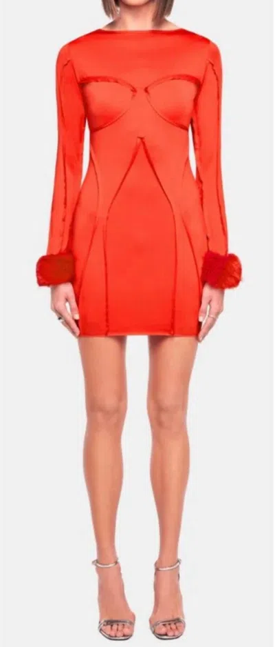 OW COLLECTION CIARA MINI DRESS IN RED