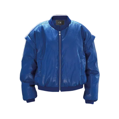 Ow Collection Croc Bomber In Blue