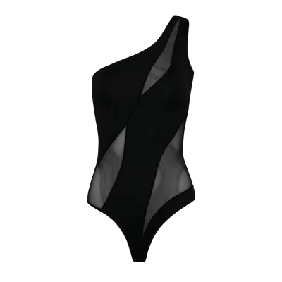 Ow Collection Curve Bodysuit In Black