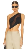 Ow Collection Curve Top In Black
