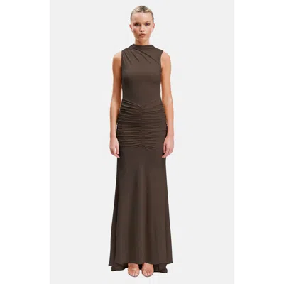 Ow Collection Elina Dress In Brown